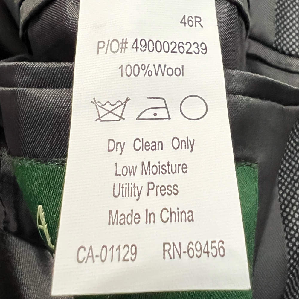 Lauren Ralph Lauren Classic Black Wool Suit Jacket Size 46R - Picture 8 of 9